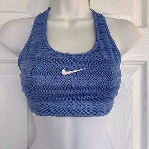 Nike Women's Blue Patterned Sports Bra